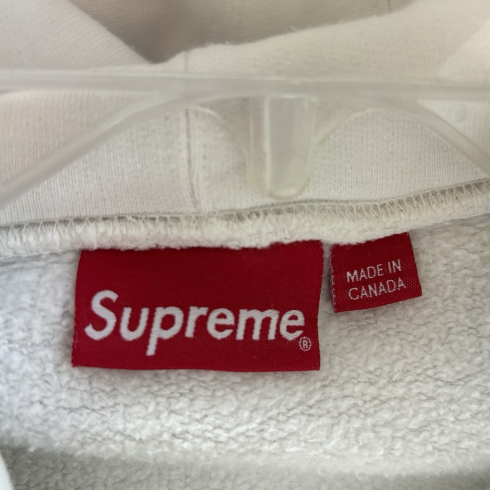 Supreme Franklin Hoodie White $100 Bill SS20 Benjamin Franklin Made Canada - Picture 9 of 12